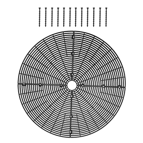 BEAHING Griglia per vasi per piante a prova di gatto, protezione per copertura del terreno per vasi di fiori da 52 cm con 12 bulloni, tappo per scavare gatti, griglia per