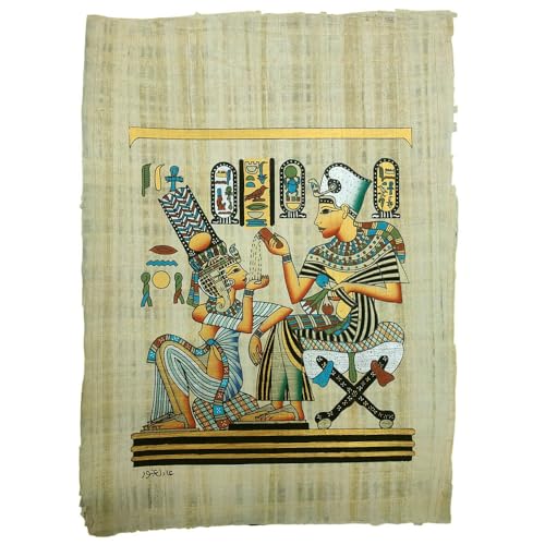 Papyrus original de Toutânkhamon peint à la main en Égypte 33x43cm