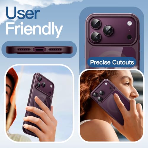 Image of JETech Magnetic Cover Case for iPhone New Pro Max, Dark Cherry