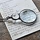TOFBS Lupe Anhänger Halskette Geschenk Vintage Kristall Lupe Anhänger Halskette Geschenk, Lupenanhänger Halskette 2X-3X Leselupe Lupe Lese dekorative Halskette (Weiß)