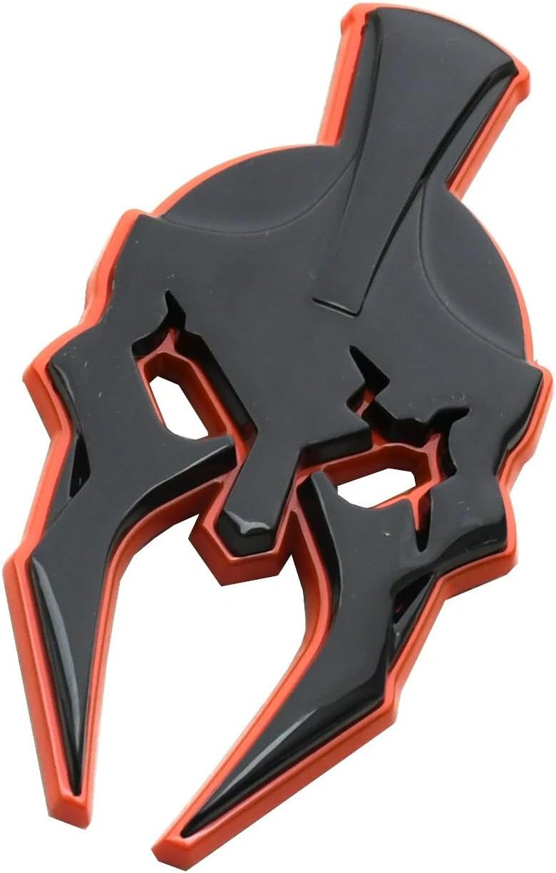 2Pcs Custom Gladiator Emblems Car Badge Left Right Side Sticker Compatible with Jeep Wrangler JL JK Gladiator Universal Car Vehicle, Truck, Motorcycle (Black Orange Line)