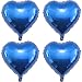 24 pcs blue Heart Shape Foil Mylar Balloons for birthday party decorations, Wedding decorations, engagement party, celebration, holiday, show, party activities.(size:18")
