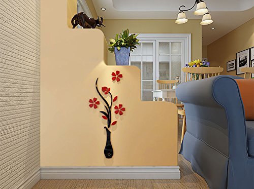Hermione Baby 3D Vase Wall Murals For Living Room Bedroom Sofa Backdrop Tv Wall Background, Originality Stickers Gift, Diy Wall Decal Wall Decor Wall Decorations (Red, 30 X 12 Inches) #TOP4