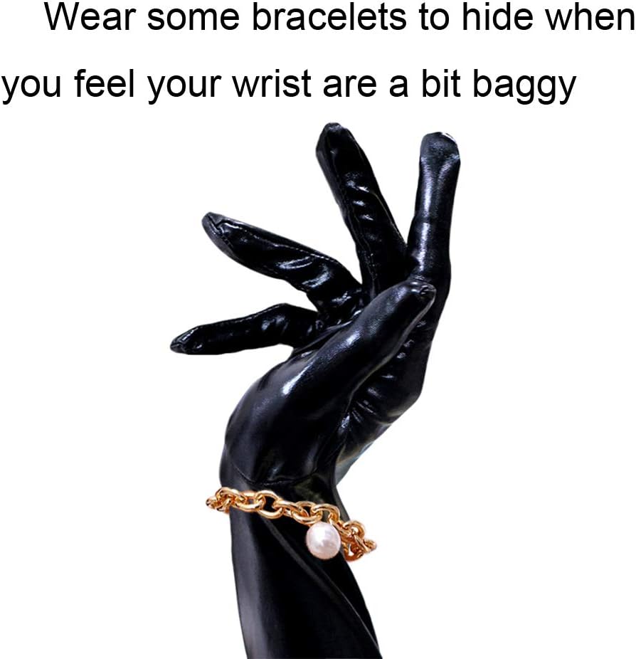 Luwint Women Sexy Wet Look Black Long Gloves for Costume Cosplay Photoshoot