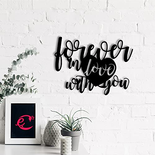 Image of eCraftIndia Forever In Love With You Wooden Wall Decor for Living Room Bedroom| Home Wall Decor Item| Wall Art for Home Decor| Valentine Gift for Girlfriend Boyfriend Husband Wife Valentine Decoration