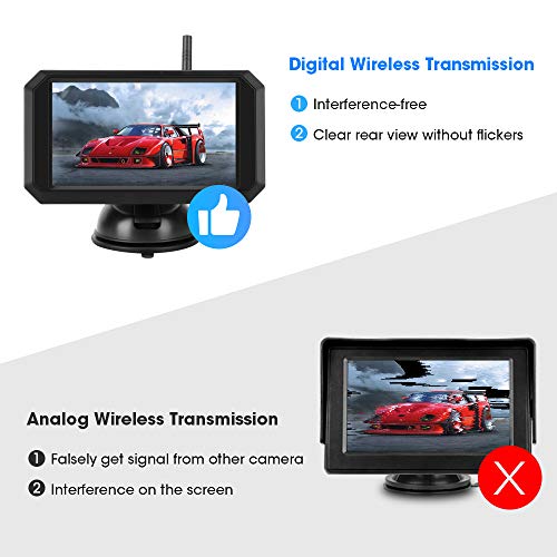 Jansite HD720P Digitale achteruitrijcamera-kit, 5 inch TFT-LCD-monitor met stabiel signaal, waterdichte supernachtzicht… - Image 5