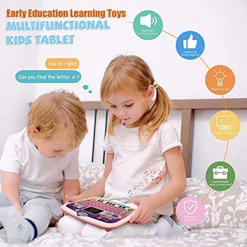 Image of Toys Educational Learning Laptop Toy for Kids with LED Display,Voices, Poems, Words, Q&A, Sound and Piano Learn Alphabets, Numbers, Math, Spelling, , (Multicolour, 3 Year+)
