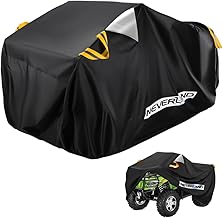 Housse de Protection pour Quad NEVERLAND 300D Bâche de Protection pour Moto ATV avec Bandes Réfléchissantes & Bande élastique Imperméable Coupe-Vent Anti-UV Noir 210 * 120 * 115cm
