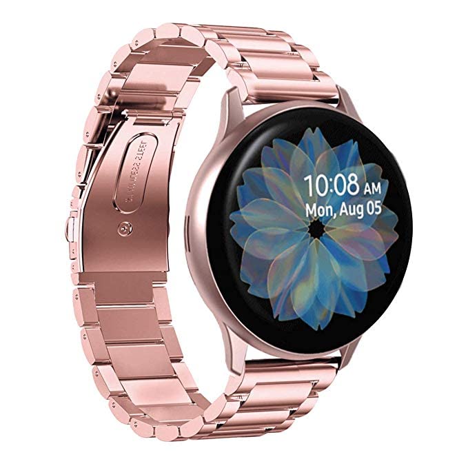 Bracelet en acier inoxydable pour Vivoactive 3 et Venu SQ maille métal élégante