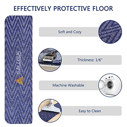 SALLOUS Non-Slip Stair Treads Carpet, Set of 15 Self Adhesive Stair Treads for Wooden Steps, 7.5"x30" Safety Staircase Step Treads for Kids Elders Pets, Stair Runner Mats for Indoors (Stripe Pattern) - Thumbnail 7