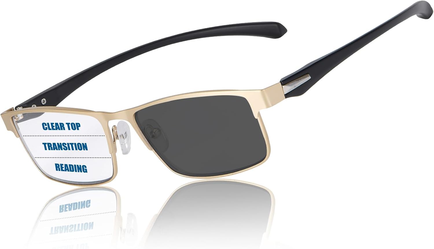 GHDBFMB Photochromic Progressive Multifocus Reading Glasses Men Transition Blue Light Blocking Multifocal Computer Readers