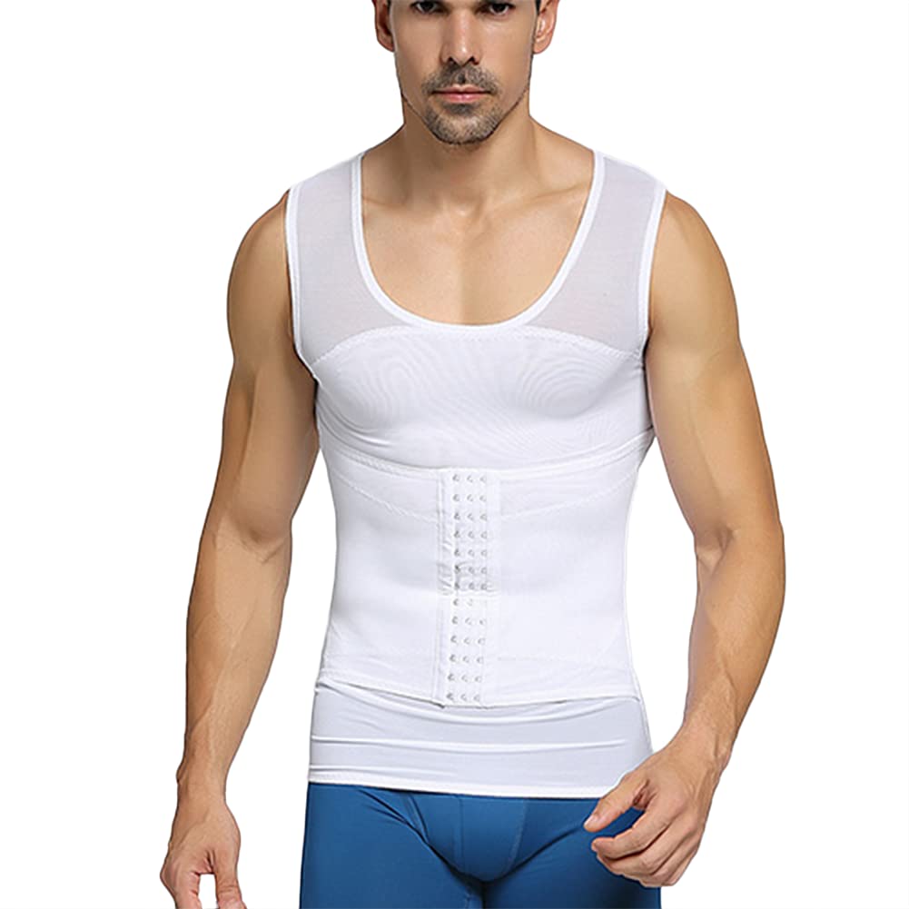Gynecomastia compresión Camisa Chaleco para Ocultar Hombre Abdomen Cinturón De Vientre Bajar De Peso