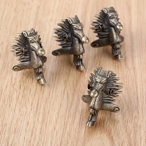 Protector de esquina de bronce antiguo de 39x24mm para cajas de joyería unids 4