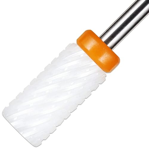 Miniatura 9 de PANA 332 Flat Top Large Barrel Ceramic Bit - 3X Coarse Grit - Professional Nail Drill Bit for Manicure Pedicure Acrylic Nail File Tools Cuticle