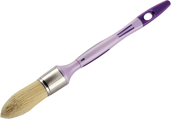 SAVY Pinceau Rond à rechampir Manche Ergonomique bi-matière, sans Perte de Poil, Tous Types de Peinture n°3/0 - ø 15mm - 3