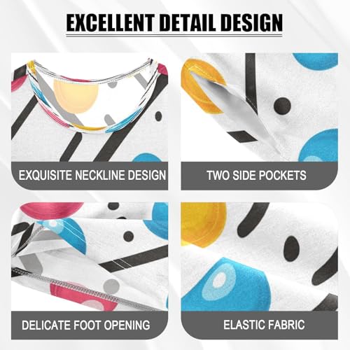 Pajama Sets Short Sleeve Colorful Balls on Stripes Soft Cotton Summer Sleepwear 2 Piece PJS Size 5-14T3