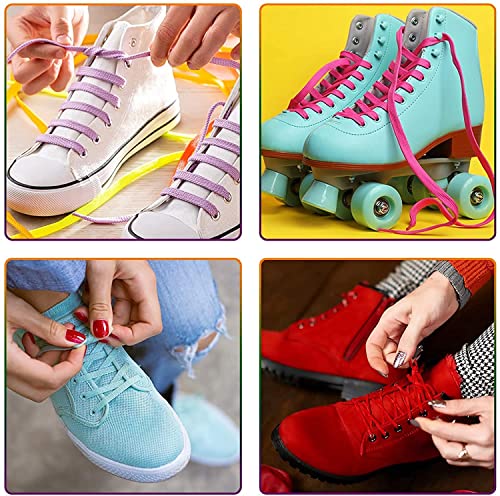 Image of SHOESHINE Sports & Sneakers Shoe Laces - 2 Pairs Set Flat Shoelace for Men & Women