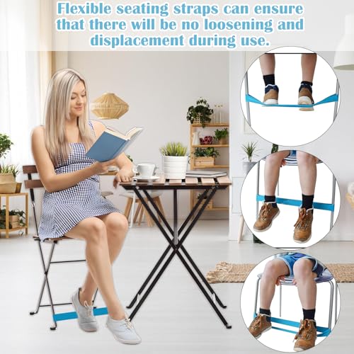 8 Stück Stuhlbänder für Kinder, 0.6mm Dicke Sensorische Stuhlbänder, Bunte Stuhl Zappel Bänder, TPE Stuhl Zappelbänder, Tragbar Stretch Fußband, Elastische Stuhlbänder für Schreibtisch ADHS Yoga