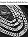 Inscca Men Necklace Chain 7mm Cuban Link Chain Necklaces Mens 18in Choker Chains Necklace for Women 316l Surgical Steel Men's Small Thin 18