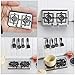 LOGOFUN 2Pcs Miniature Stove Model Simulation Cook Stove Dollhouse Kitchen Accessory