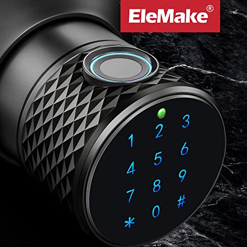 Fingerprint Door Lock Keyless Door Knob - Smart Lock Compatible With Alexa Smart Life Tuya, Electronic Door Knob With Keypad Touchscreen Key Fingerprint, App Via Bluetooth For Airbnb Office Home #TOP2