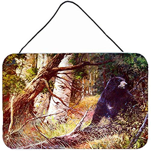 Caroline's Treasures PJC1074DS812 are You There Mr. Black Bear Wall or Door Hanging Prints Aluminum Metal Sign Kitchen Wall Bar Bathroom Plaque Home Decor, 8x12, Multicolor