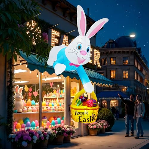 Décorations de Pâques gonflables 2,4m avec éclairage LED extérieur - 6