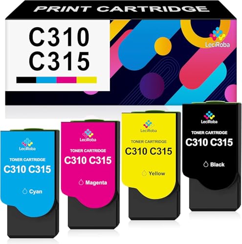 LeciRoba Cartucho de toner de substituição C310 C315 para Xerox 006R04356 006R04357 006R04358 006R04