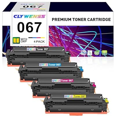 CLYWENSS Compatible Toner Cartridge Replacement for Canon 067 CRG067 CRG-067 (Black Cyan Magenta Yellow, 4-Pack)
