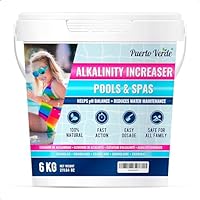 Puerto Verde • Pool & Spa Alkalinität Heber 6 Kg. Korrektur der Gesamtalkalität (TAC) & pH-Balance. Schnell Wirkend. Pulver-Format. Hermetischer Eimer. Inklusive Dosierbecher. Europäische Produktion.