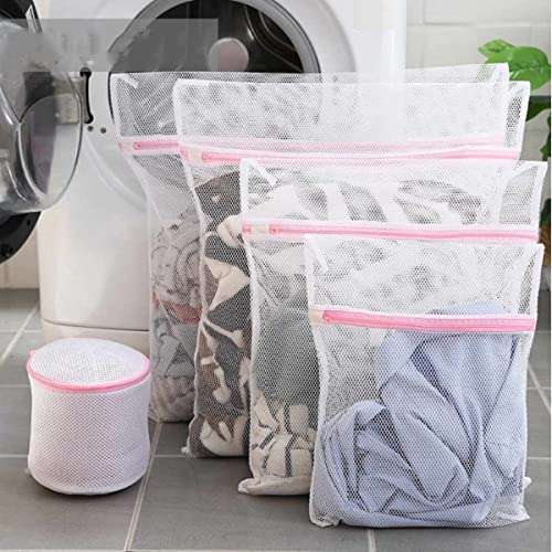 Kit 12 Sacos De Lavar Protetor Lingerie Roupa Íntima Tecido Delicado Tela Papa Bolinha Organizador 3