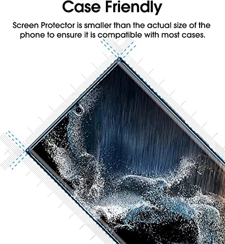 Image of STP FEEL Premium Curved UV Tempered Glass for Samsung Galaxy S22 Ultra (Transparent) Full Screen Coverage UV Screen Protector Guard with Installation Kit (Pack of 1)
