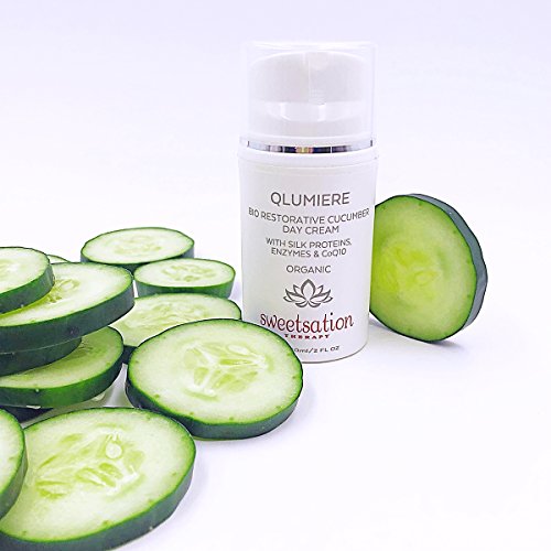 Sweetsation Therapy / Yunasence Qlumiere Bio-Restorative Cucumber Day Cream With Silk Amino Acids, Hyaluronic Acid, Enzymes, Antioxidants, Spirulina Sea Kelp, Caviar, Coq10, 2Oz. Hydrating Soothing Protecting. #TOP5