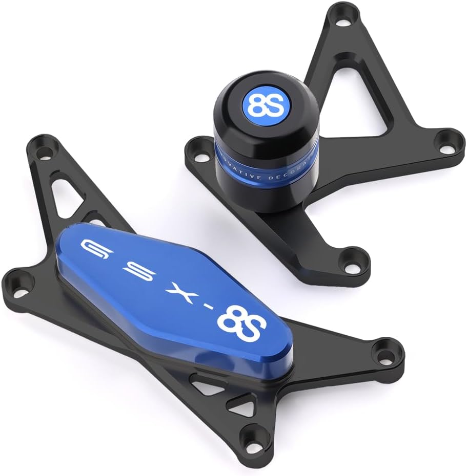 Compatible with GSX-8S 2023 2024 GSX 8S Motorcycle Frame Anti-collision Falling Protection Slider Crash gsx8s gsx8 s gsx 8s Accessories (black-blue)