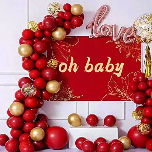 Image of Red Balloons 110Pcs 5 Inch Small Latex Party Balloons, Mini Thick Birthday Balloons for Wedding Baby Shower Decorations.