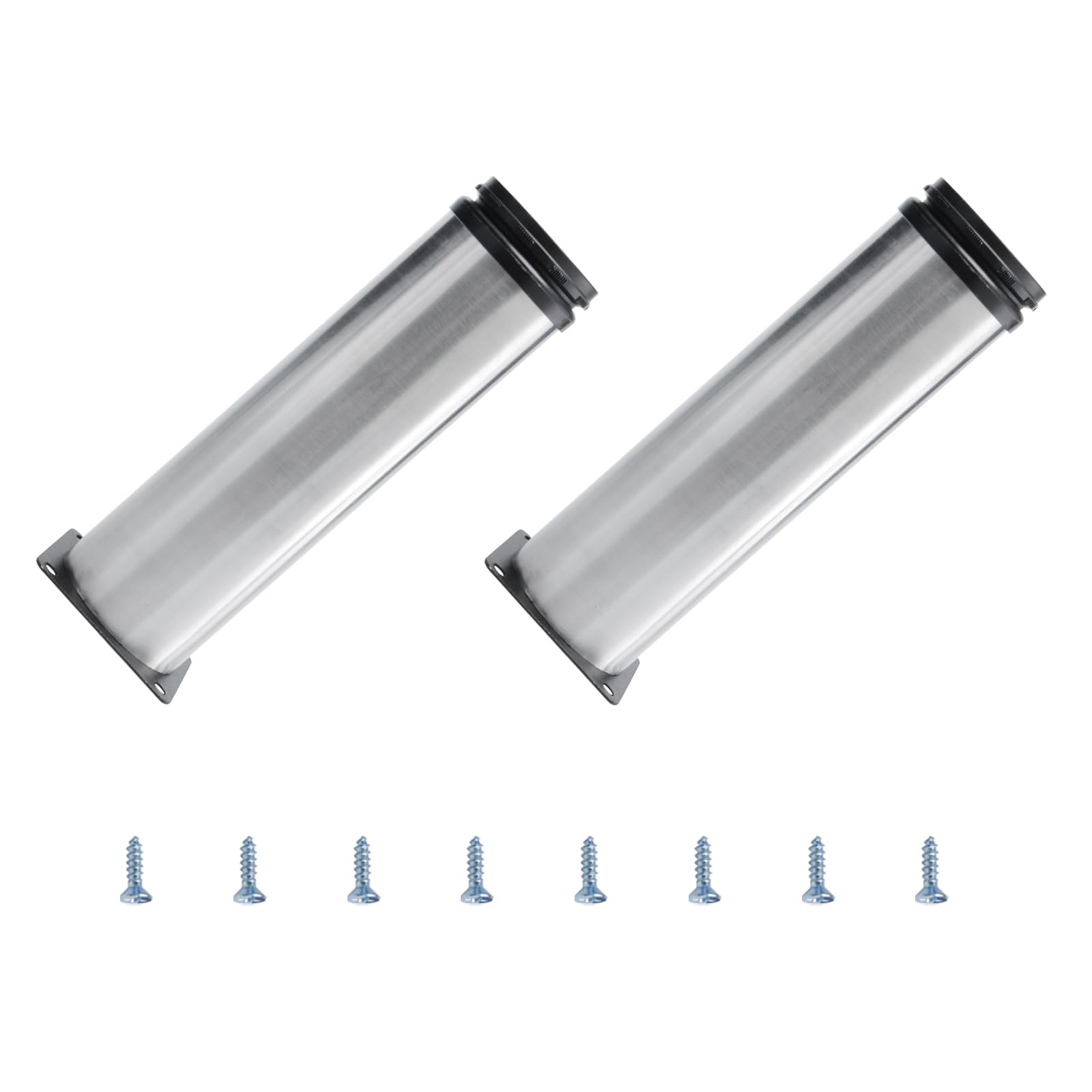 METALLIXITY Furniture Legs (7 Inch Height) 2Pcs, Stainless Steel Furniture Cabinet Metal Legs with Screws