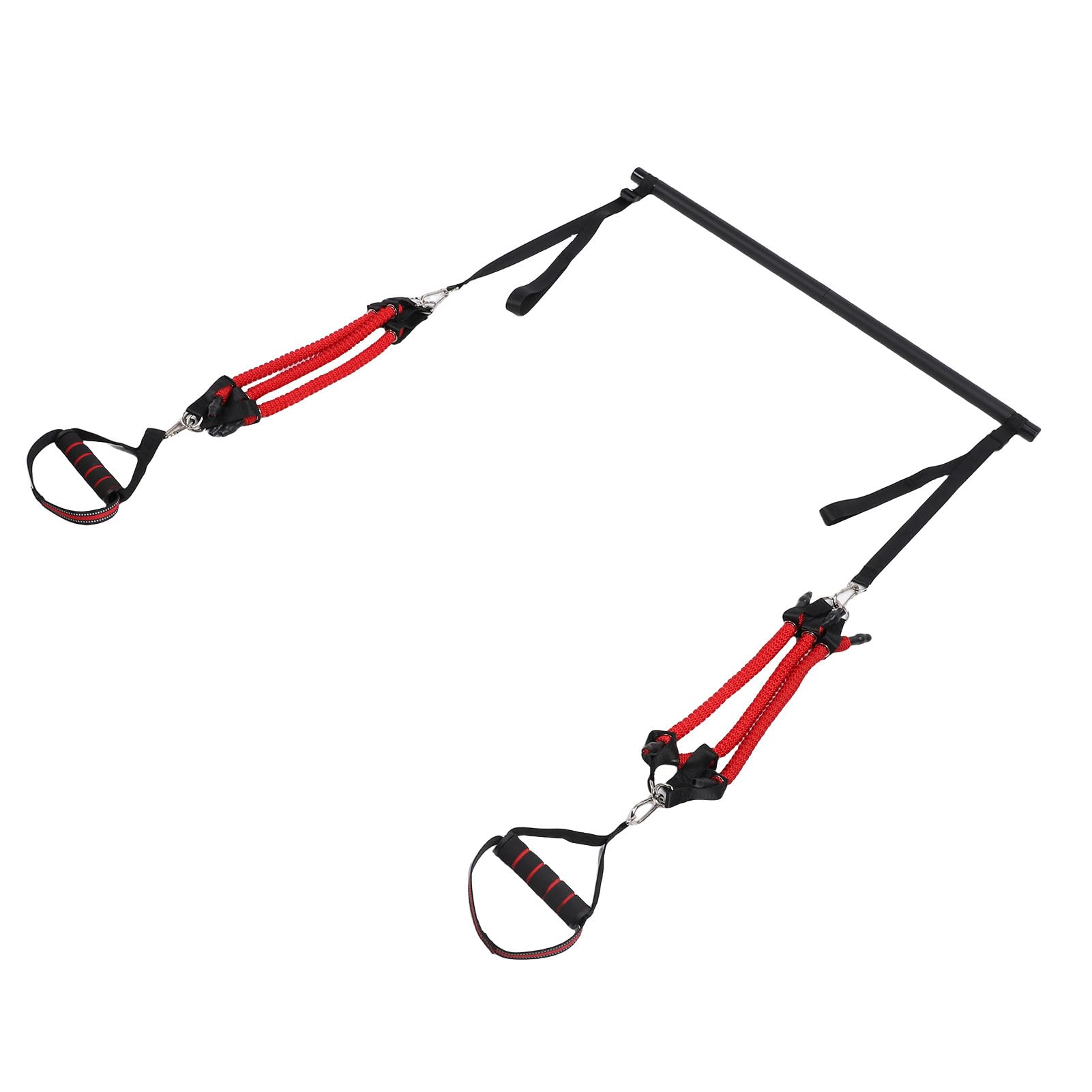 RiToEasysports Kit de Barra de Tonificación de Pilates Ajustable con Bandas Elásticas, Equipo de Entrenamiento de Cuerpo Completo para Gimnasio en Casa, Juego de Palos de Pilates Portátil para