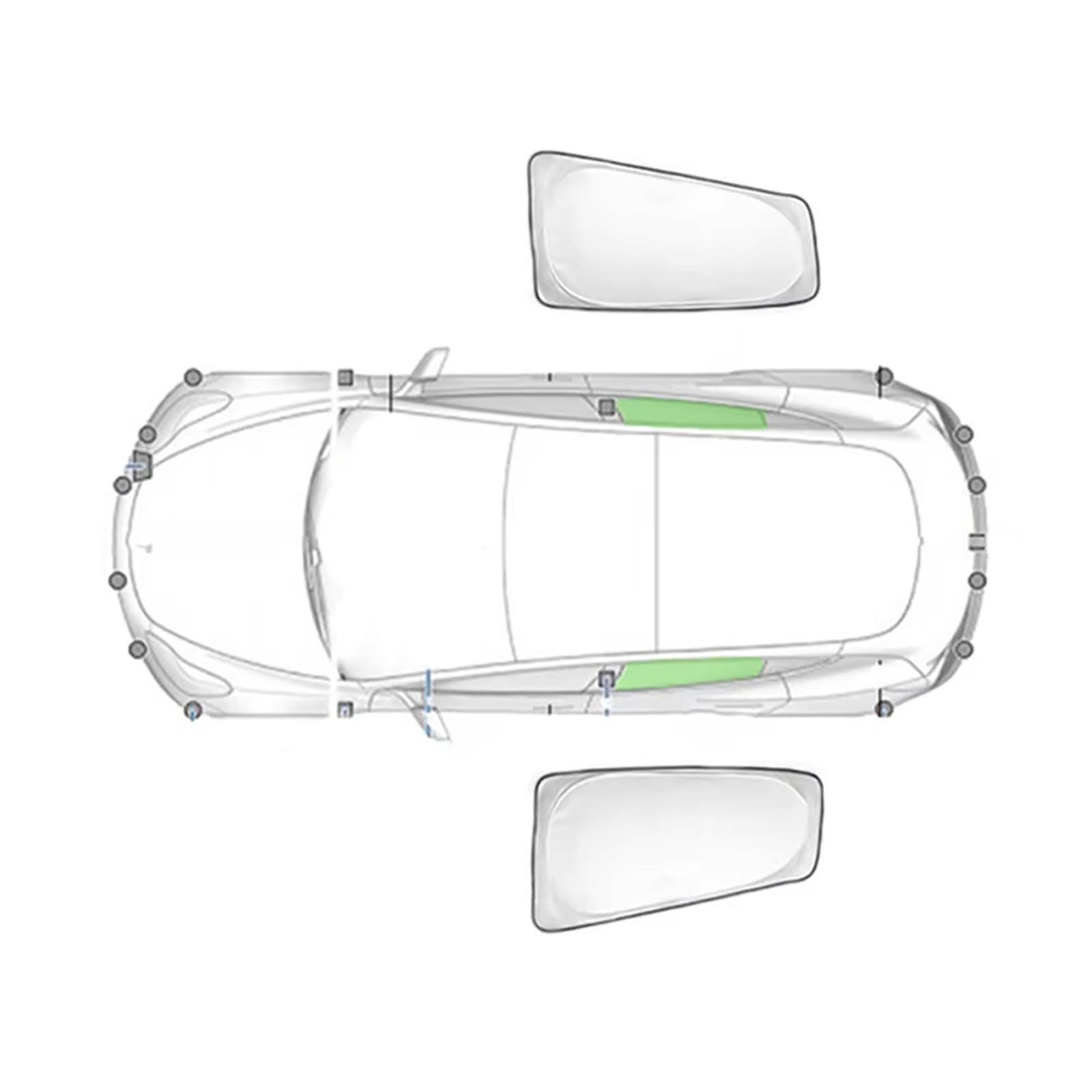 Car Window Shades for Toyota Fortuner 2006-2016,Privacy Sun Shade Set for Front Windshield Side and Rear Windows,Keep Your Car Cooler,Rear 2PCS