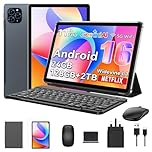 Android 16 Tablet 11 Inch with Keyboard [2026 UK Premier Edition] – 24GB RAM 128GB+2TB(TF)| Octa-Core | 8000mAh | 13MP Camera | 5G WiFi 2-in-1 Laptop Tablet with 4-Year Warranty, Mouse, Stylus & Case