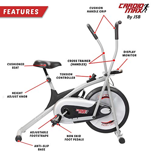 Image of Cardio Max JSB HF162 Orbitrac Air Bike Fitness Cycle Multifunctional Exercise Home Gym (Orbitrac Bike)