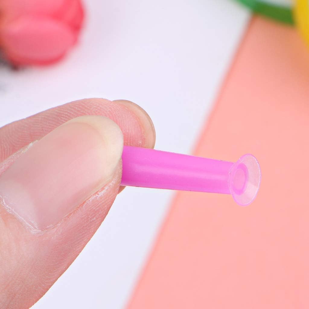 2Pcs Blue Handy Silicone Soft Contact Lenses Small Suction Cups Stick,RGP Inserter Remover Cases,Applies Contacts Safely and Hygienically,Contact Lens Remover,Contact Lens Cases Accessories