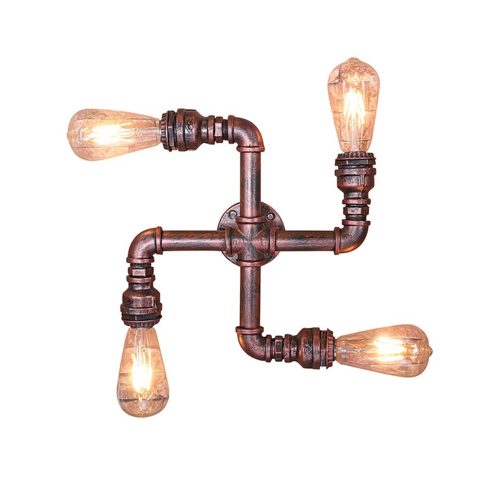 Aplique vintage retro de tubería de agua para decorar comedores y paredes de bares