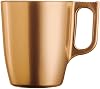 Luminarc Flashy Glass Coffee Mugs with Handle for Microwave 250ml (Pack of 6)