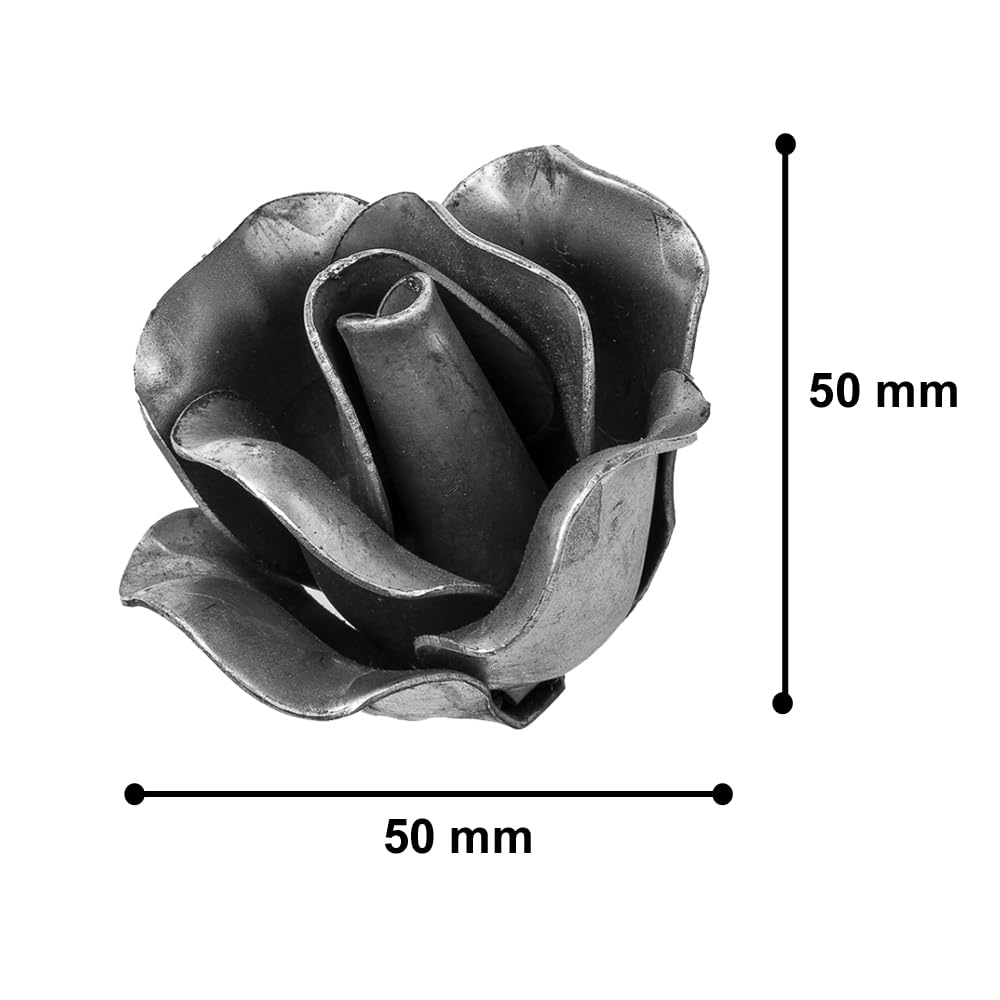 STAL 10 Stück Zaundekoration Zierelement Metallblumen Metallblätter Blätter 100-110 (50x50mm -50.110/10 Stück)