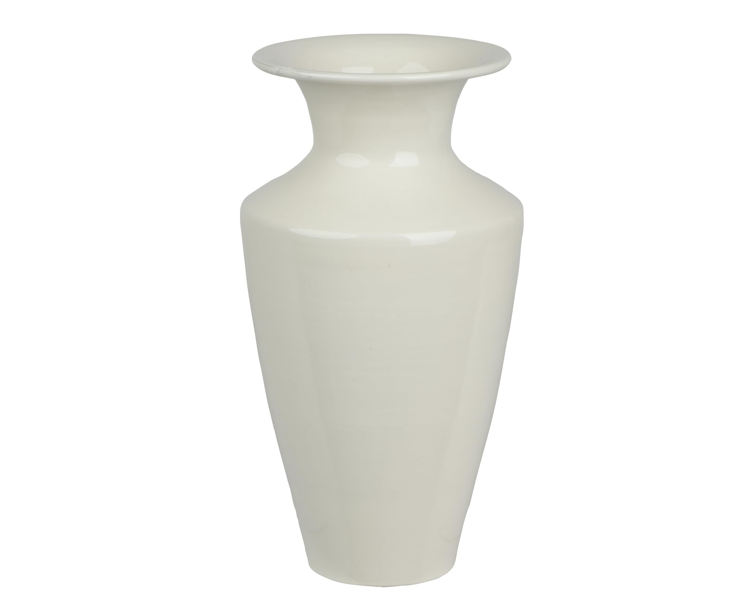 Vase moderne blanc en fer pour centre de table de mariage élégant