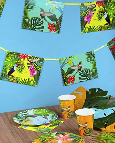 Talking Tables Orange Tropical Paper Party Cups | Home Recyclable, Eco-Friendly | For Summer, Birthday, Picnic, Celebration, Fiesta, Hawaiian | Made Pack Of 8 (330Ml/12Oz) #TOP3