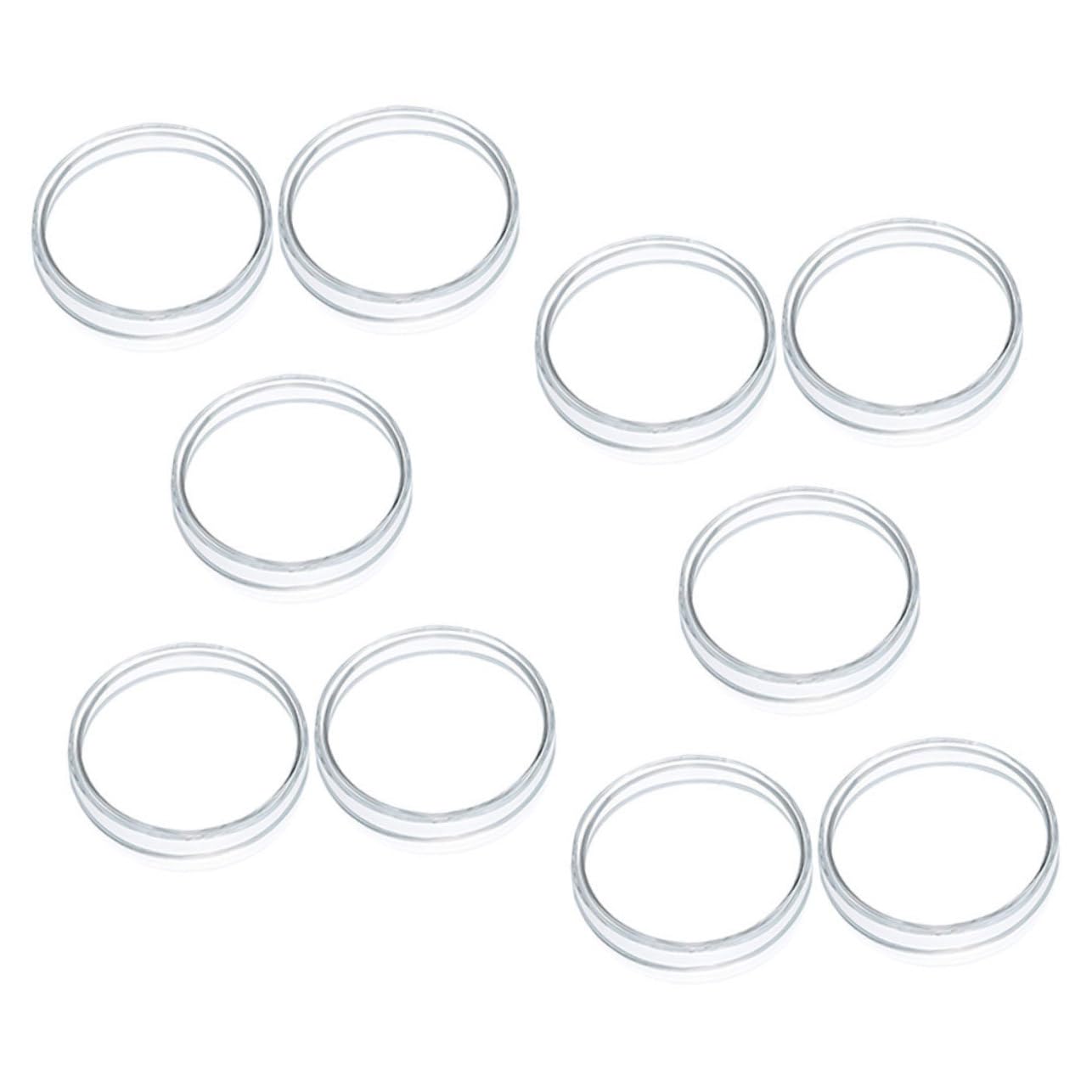 TOPBATHY 5 Set Piastra Petri in Plastica Piastra Di Coltura Cellulare Laboratorio Piastra Di Coltura Tissutale Tessuto Piastre Per Colture Cellulari Capsula Di Petri Vuota 10 Pezzi * 5
