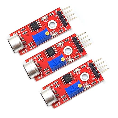 Kiro&Seeu 3 peças sensor de microfone de alta sensibilidade AVR PIC módulo de detecção de som compat