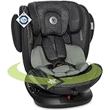 Lorelli Aviator Autostoeltje, meegroeiende autostoel met Isofix, groep 0+/1/2/3 (0-36 kg), 360 graden draaibaar, 5-punts veiligheidsgordel, verstelbare hoofdsteun, groen