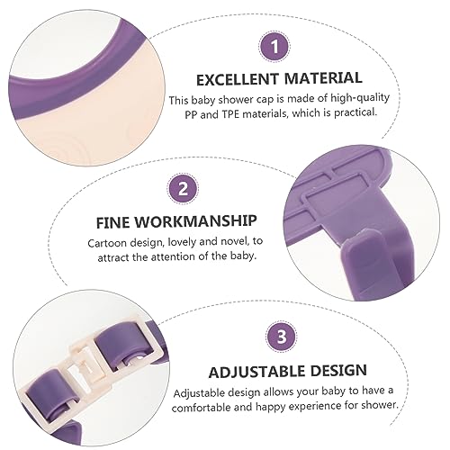 COOLHIYA 1 Unidade tampa xampu protetor ouvido protetor orelha chapéu banho bebê touca banho recém-n